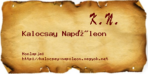 Kalocsay Napóleon névjegykártya